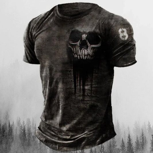 Men's Graphic Skulls T shirt Halloween Shirt Tee Short Sleeve T shirt 3D Print Crew Neck Shirt Vintage Fashion Designer Outdoor Casual Daily Black Yellow Blue Spring & Summer Clothing Apparel S M L #9482727