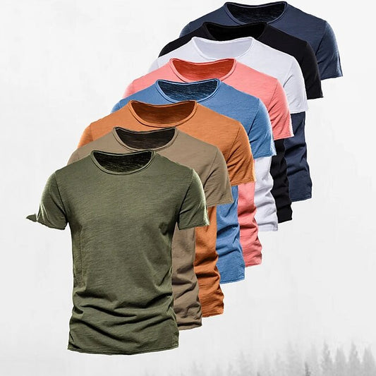 Men's T shirt Tee Tee Top Plain Crew Neck Street Vacation Short Sleeves Clothing Apparel Fashion Designer Basic #9621860