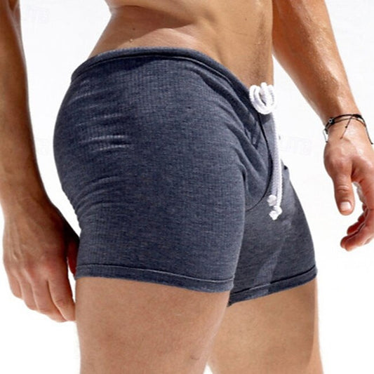 Men's Sweat Shorts Shorts Summer Shorts Bermuda shorts Drawstring Elastic Waist Plain Comfort Sports Short Yoga Daily Gym Casual Athleisure Grey Micro-elastic #19546614